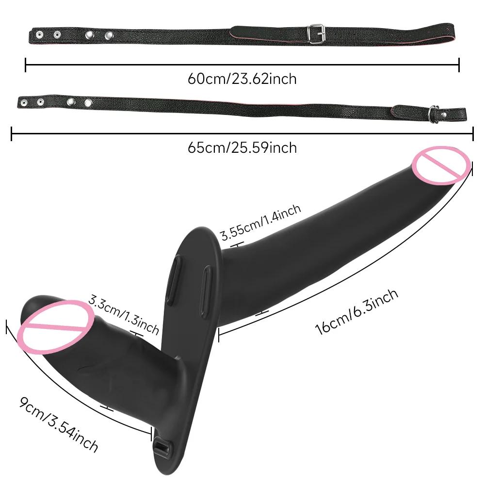Надеваемый ремень Двойное проникновение Петух G-точка Дилдо Трусики для лесбиянок Анус Вагина Массажер Секс-игрушки для пар Товары для взрослых