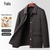 Мужское короткое двустороннее пальто Yalu из смесовой мериносовой шерсти