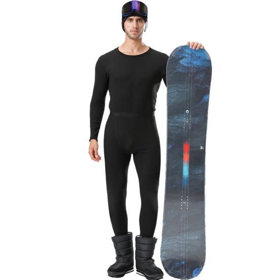 Термобелье для мужчин с флисовой подкладкой, комплект кальсонов из 2 предметов