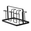 Metal Cup Holder Drying Rack with 6 Glasses Upside-Down Coffee Mug Holder Organizer Space Saving Kitchen Gadget