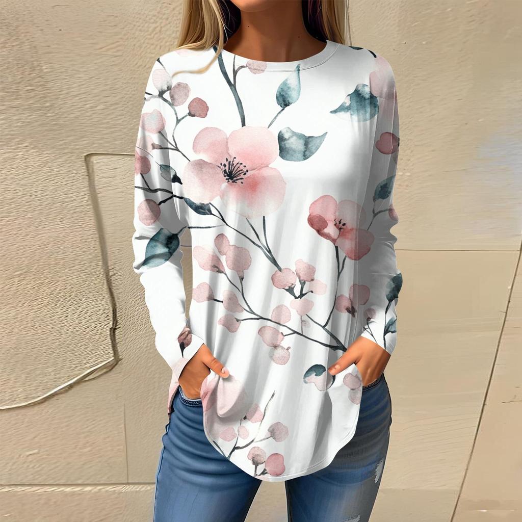 Женская мода с длинным рукавом и круглым вырезом, винтажный асимметричный пуловер