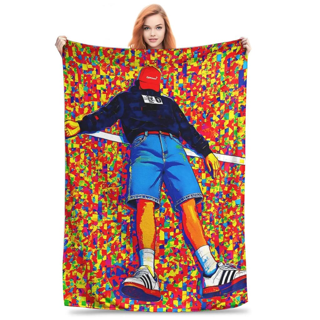 Warm Fluffy Throw Blanket for Kids Couch Chair Bed Soft Flannel Bedspread Inspired by Malachi Barton Actor Tour