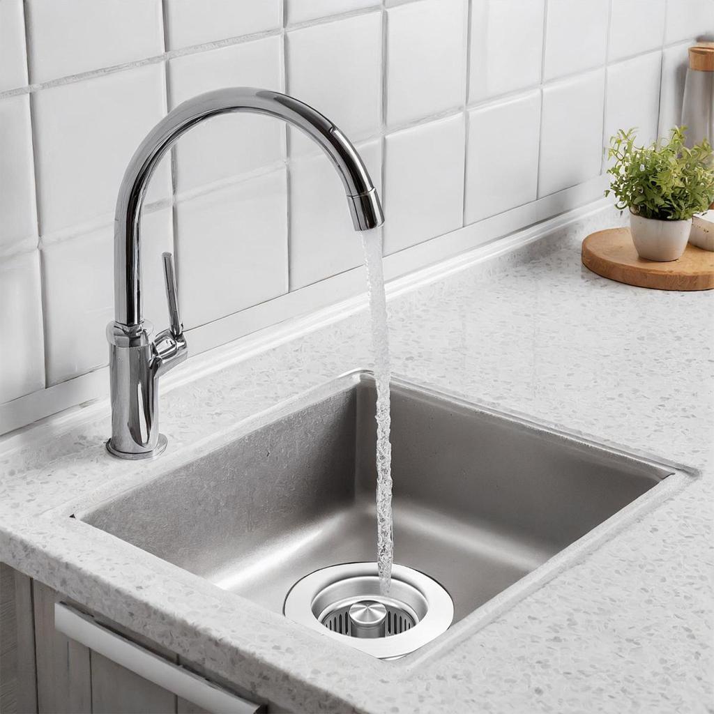 Stainless Steel Kitchen Sink Push-type Sink Drainer Leak Plug Filter Universal Pool Bounce Core