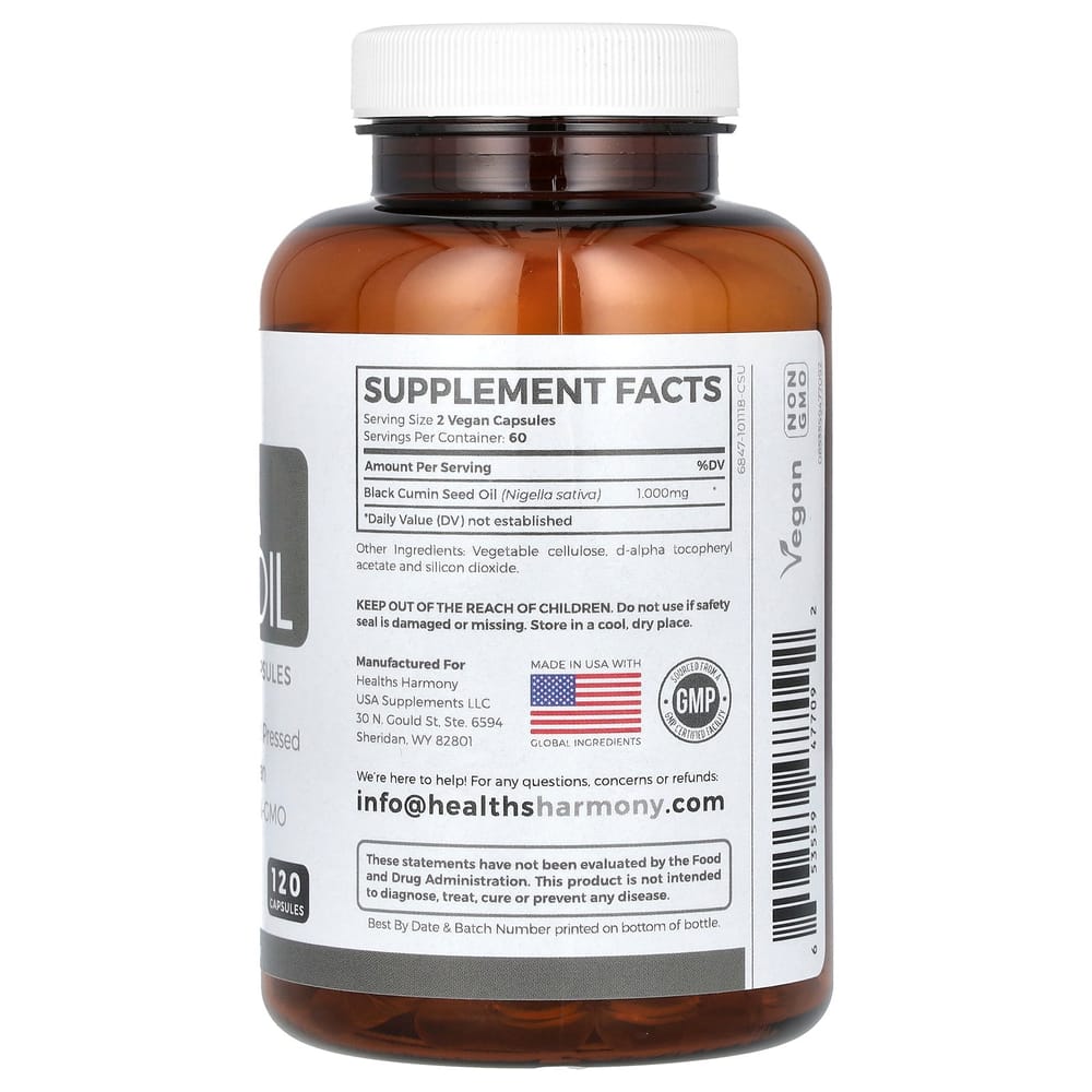 Black Seed Oil Capsules 120 Count