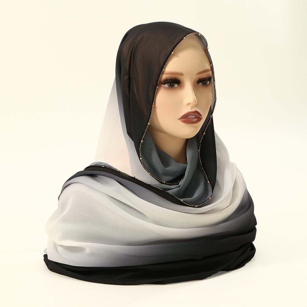 Золотая бусина Этнический стиль Шарф Бусины Цепочка Исламский Тюрбан Модный Платок Свадебный