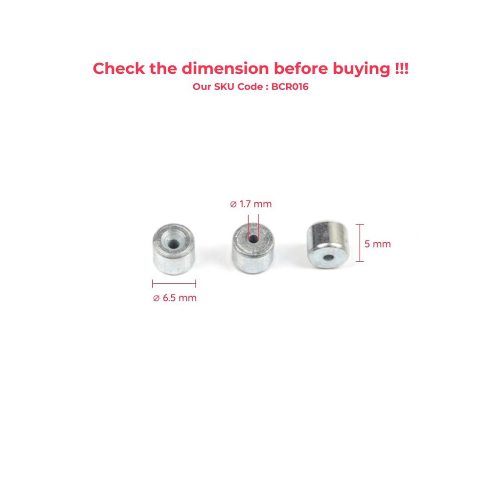 ECR016 100 шт. Ремонтный комплект для автомобильного стеклоподъемника, стальной трос, концевой штифт, стопорная втулка, обжимная заклепка 6,5x5/1,7 мм