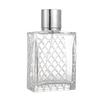 100ml Perfume Bottle  Grids Portable Clear Travel Refillable Perfume Glass Empty Bottle
