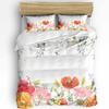 Spring Flowers Plants Wildflowers 3pcs Bedding Set For Double Bed Home Textile Duvet Cover Quilt Cover Pillowcase