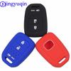 Jingyuqin 3 кнопки силиконовый чехол-накладка для ключа-брелока автомобиля для Honda HRV / Accord New Fit пульт с держателем