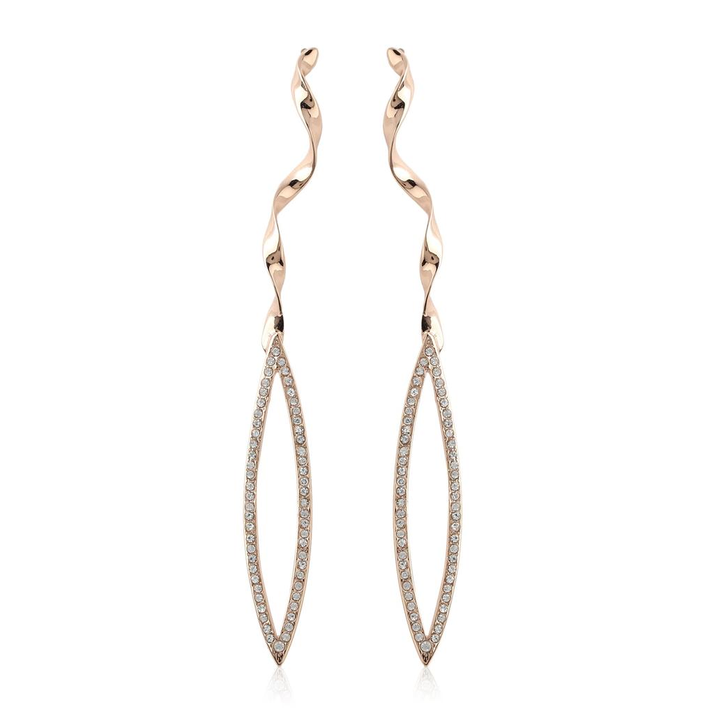 Серьги-капли Estele с покрытием из розового золота