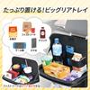 SEIWA Car Accessories Rear Seat Table Soft Seat Back Tray WA143 Large Wide Size Fabric Storage Pocket Tissue Cover Drink Holder Hook Gusseted Can be