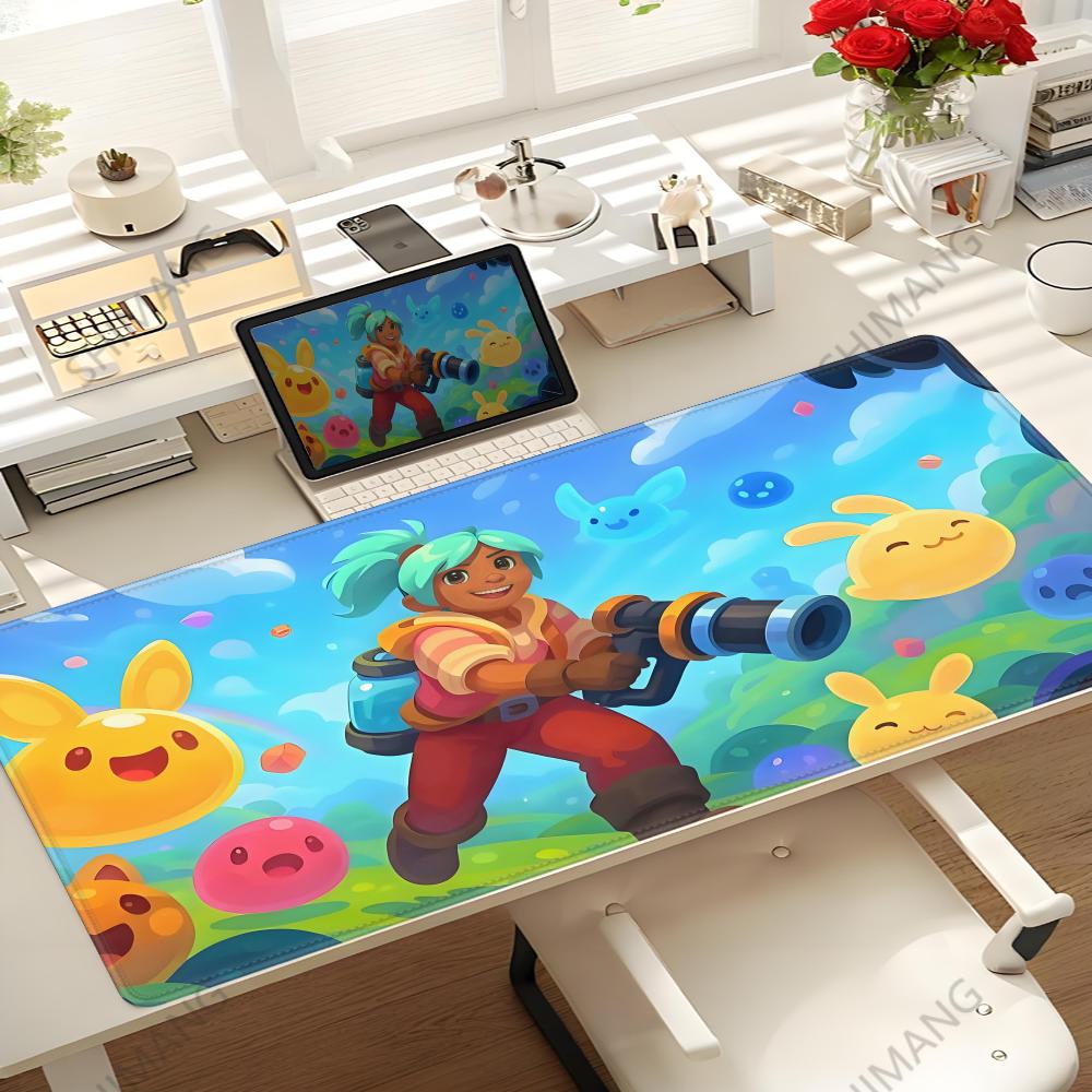 Gamer Cabinet Slime Rancher 2 Cute Large Mouse Pad Anime Desk Mat Computer Table Office Accessories Pc Gaming Mousepad Keyboard