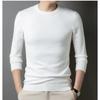 Men S Solid Color Round Neck Long Sleeve Pullover Knit Sweater