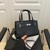 High-end Niche Lychee Pattern Platinum Bag Women's Bag 2025 Spring New Fashion Versatile Shoulder Messenger Bag