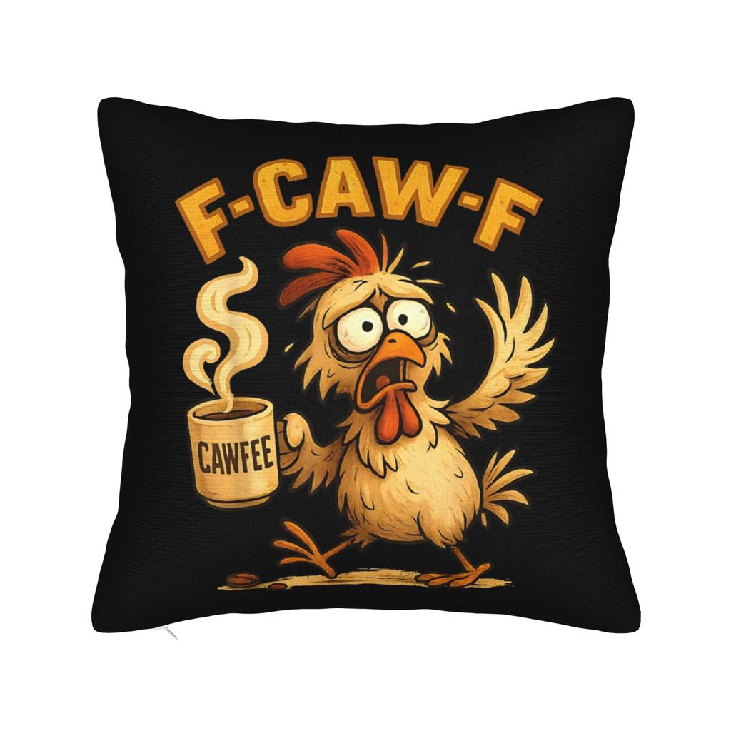 FCawF Meme Square Pillow Case Funny Black Bird Moon Cushion Cover Novelty Polyester Decor Pillowcase for Home 45x45cm