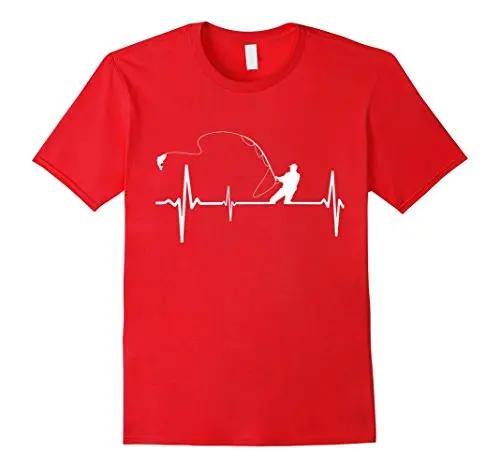 Fishing Heartbeat FisherUnisex Angler Gift TShirt 100 Cotton ONeck Summer Short Sleeve Casual Unisexs Tshirt Size S3XL