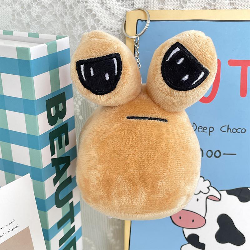 Cute Big-eyed Alien Plush Keychain Adorable Novelty Stuffed Toy For Bags Or Keys