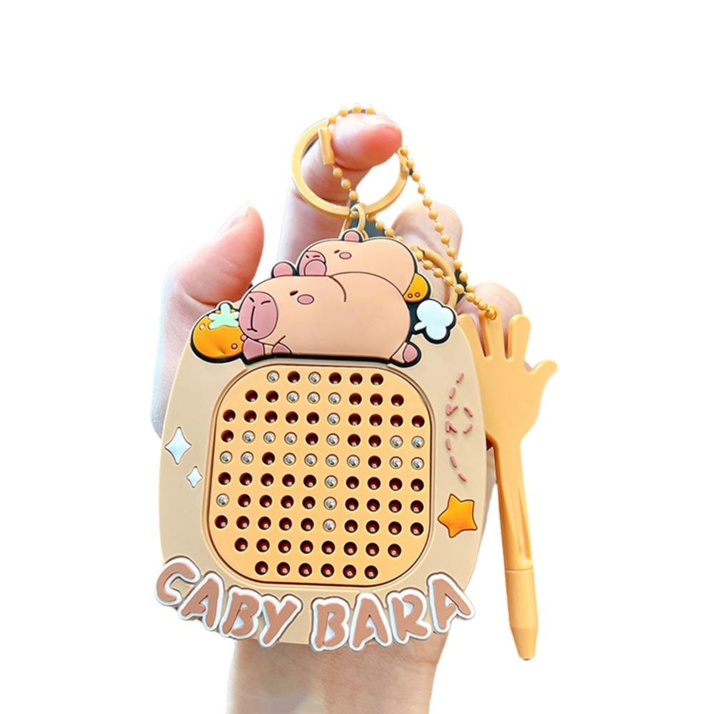 Decompression Capybara Drawing Board Keychain Hanging Schoolbag Pendant for Kids Toys