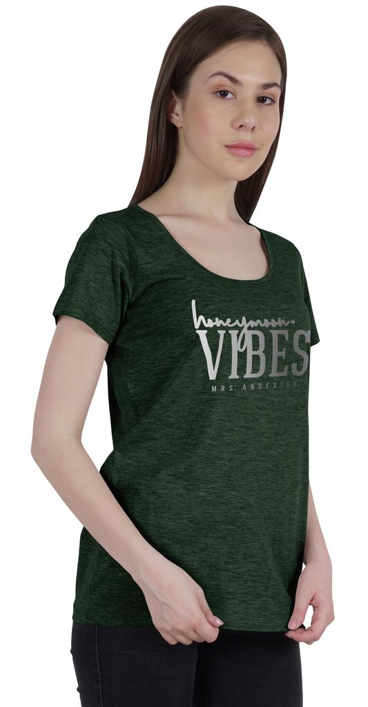 Inkdotpot Personalized Womens Tshirt Top Honeymoon Vibes Mrs  Wedding  Announcement