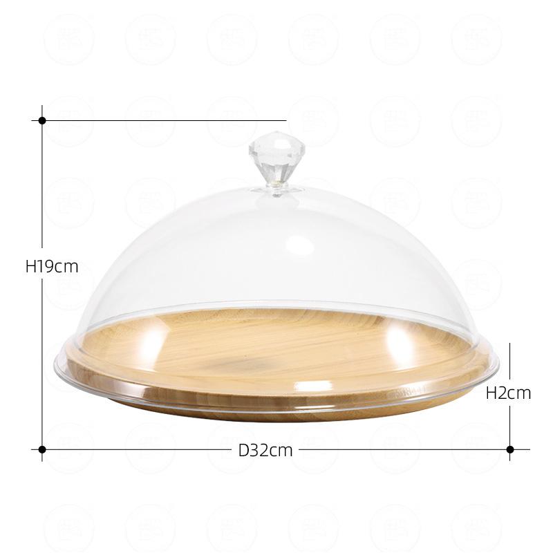 Круглый торт пицца закуска десерт подставка для пыли выпечка блюдо для димсамов доска прозрачная крышка крышка дисплей украшение Выставочный поднос