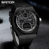 SANDA Watch Men Military Sport Quartz Digital LED Wristwatch Top Brand Luxury Stopwatch Waterproof Male Electronic Clock 3138