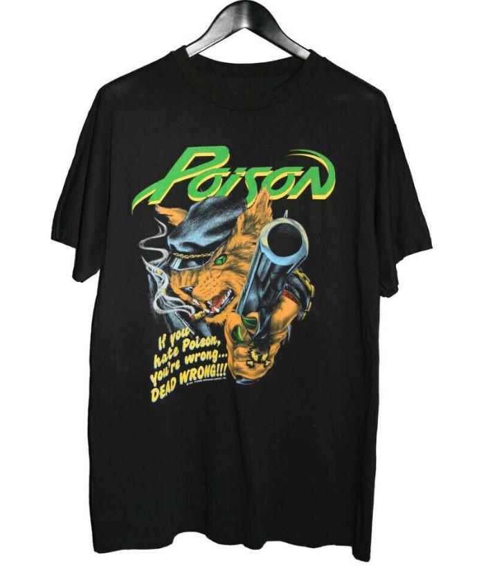 Poison T-Shirt 80s Heavy Rock Band Concert Tour On Funny Vintage Gift For Men
