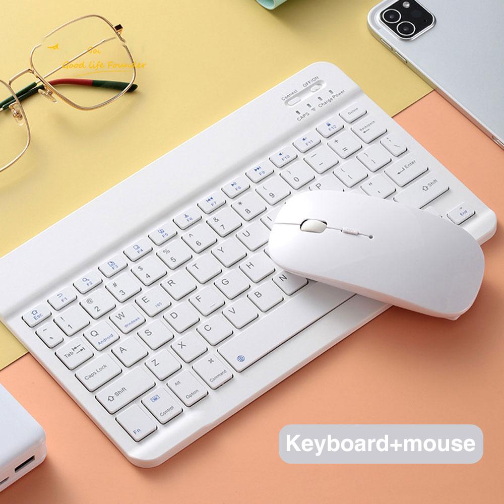 Беспроводная Bluetooth-клавиатура и мышь, русский, французский, португальский, испанский, корейский язык для Android iOS, Windows Phone, планшета, iPad