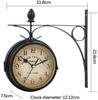 Grand Central Garden Decoration Wall Mount Double Sided Wall Clock Outside Metal Clock Bracket
