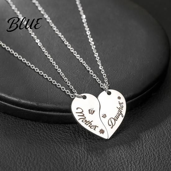 Matching Family Necklaces 1 Pair Necklace Bonds Heart-Shaped Pendant Sentimental