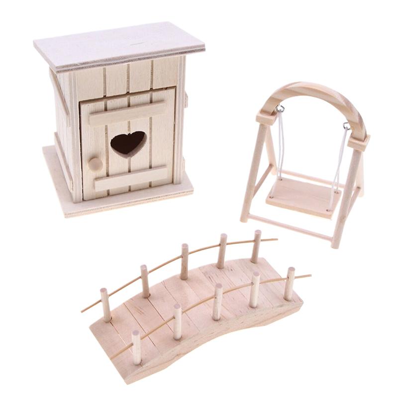 1:12 Swing Chair Toy Dollhouse Miniature Furniture Swing Chair DIY Garden Play Scene House Layout Children’s Toy