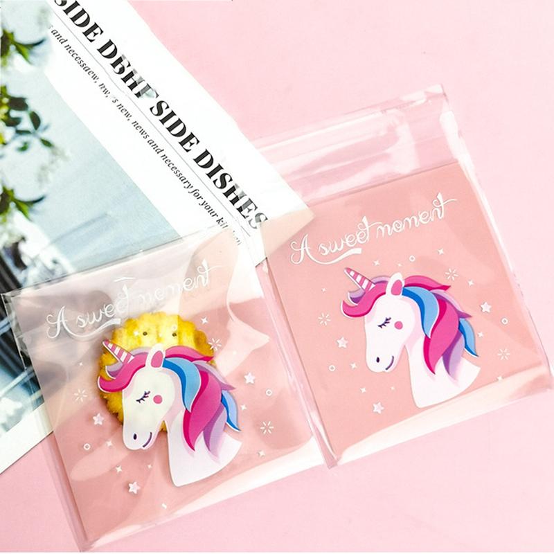 100 шт. мультяшная упаковка для выпечки, пакет для печенья, лунные кексы, закуски, самоклеящаяся упаковка для выпечки