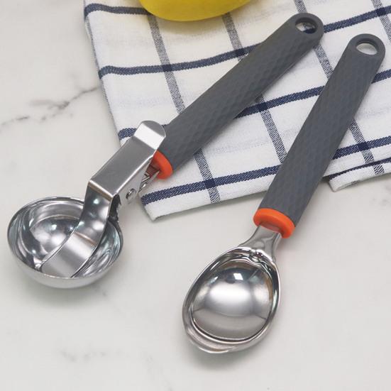 Ice Cream Scoop with Trigger Steel Non-Stick Ice Cream Scooper Stainless Easy To Clean