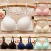 Бюстгальтеры для женщин, бюстгальтер пуш-ап с мягкой подкладкой и бантом, дышащее мягкое красивое нижнее белье, бюстгальтер без косточек