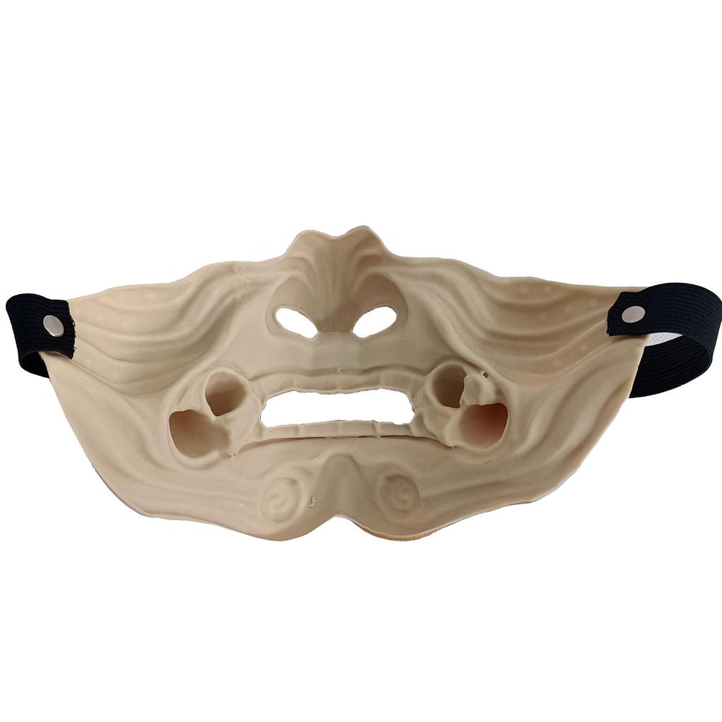 Japanese-style double-fang half-face latex mask