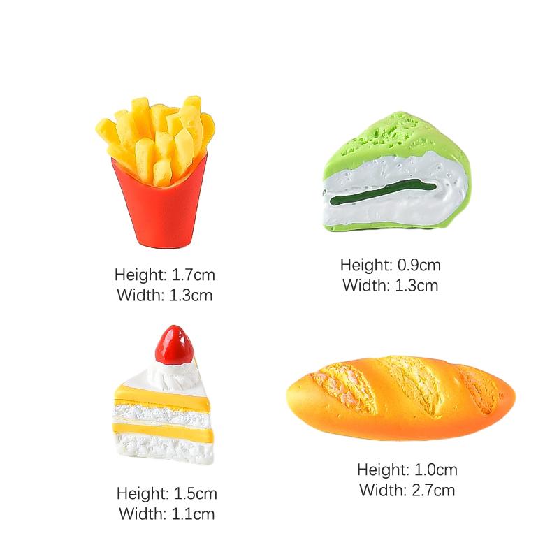 1Set 1:12 Dollhouse Miniature Cake Bread Egg Tart Teapot Basket Tray Breakfast Food Model Kitchen Decor Kid Pretend Play Toy