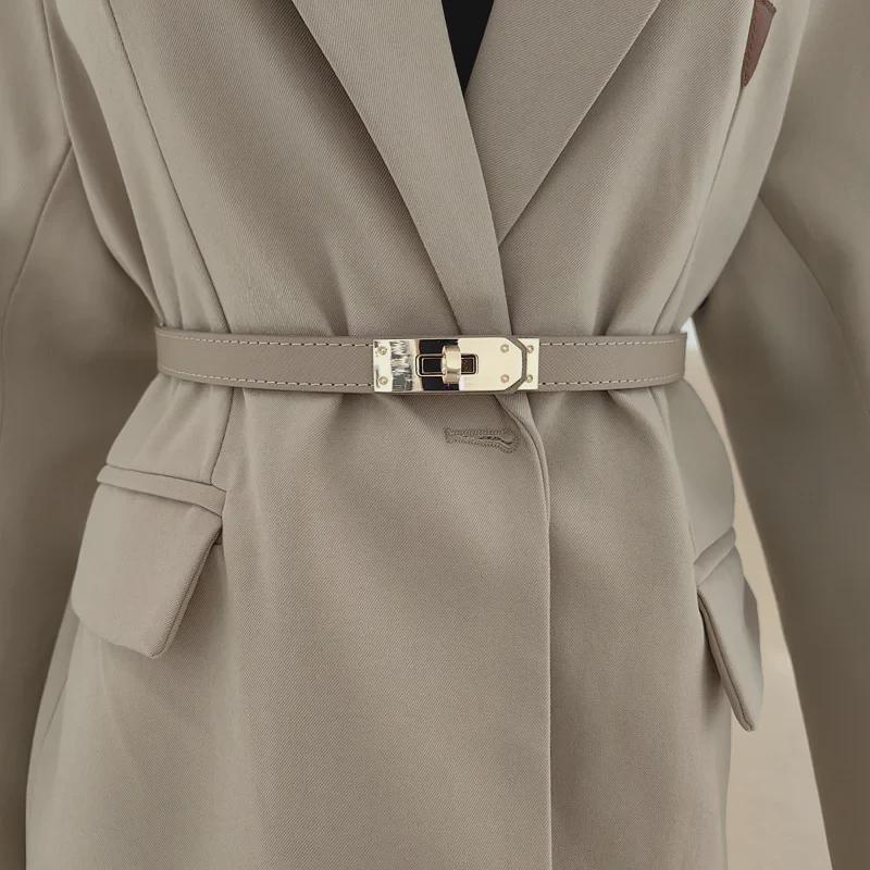 Женский ремень из натуральной кожи: Модный японский и корейский стиль для джинсов и рубашек