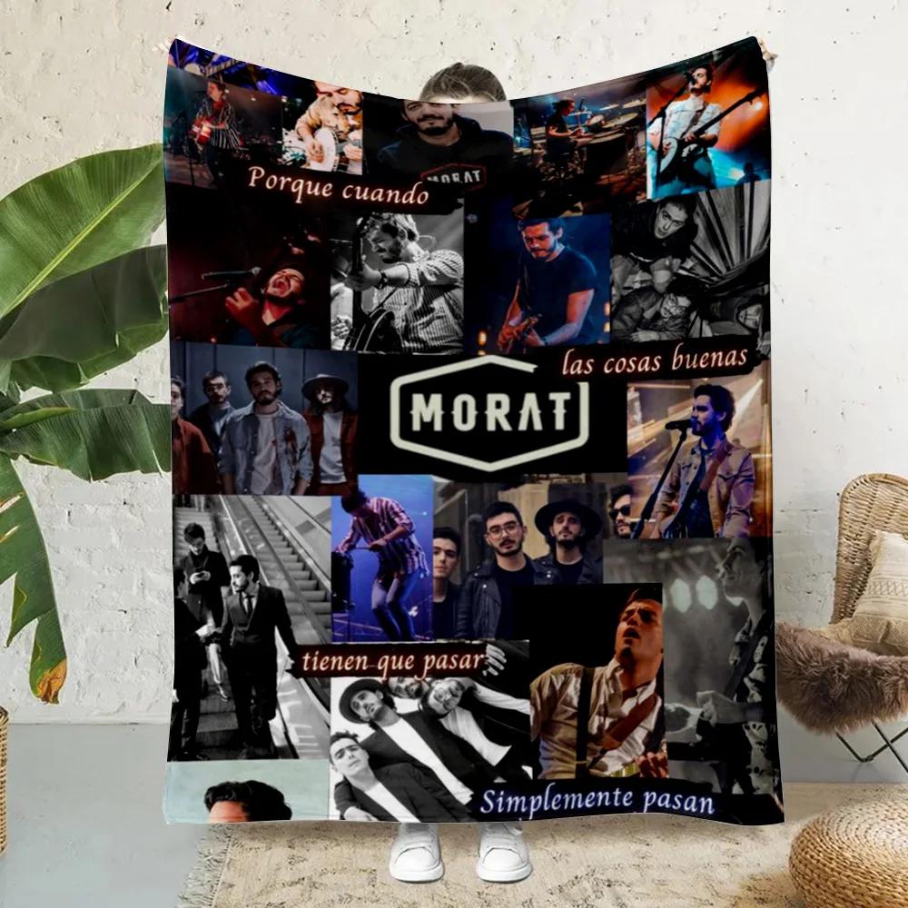 Плед с принтом музыкальной группы Morat Пледы для пикника Теплый плед Мягкий и удобный плед Для дома, путешествий, подарок на день рождения