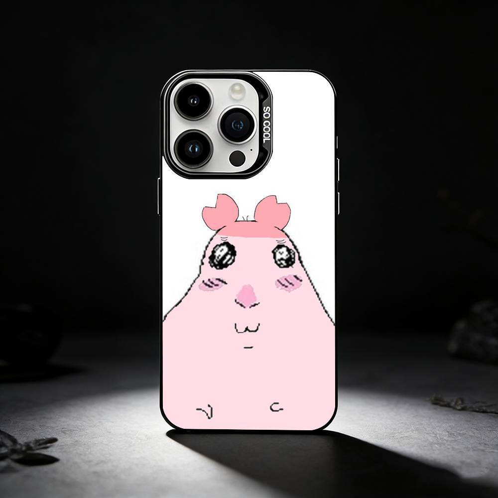 Забавный хомяк Чехол для телефона Для iPhone 17,16,15,14,13,12,11 Plus,Pro Max,XS,Цветной серебристый чехол для телефона
