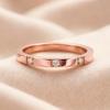 Stainless steel ring for women, niche high-end light luxury, non-fading, Instagram-style rose gold studded with tiny stars, women’s jewelry design.