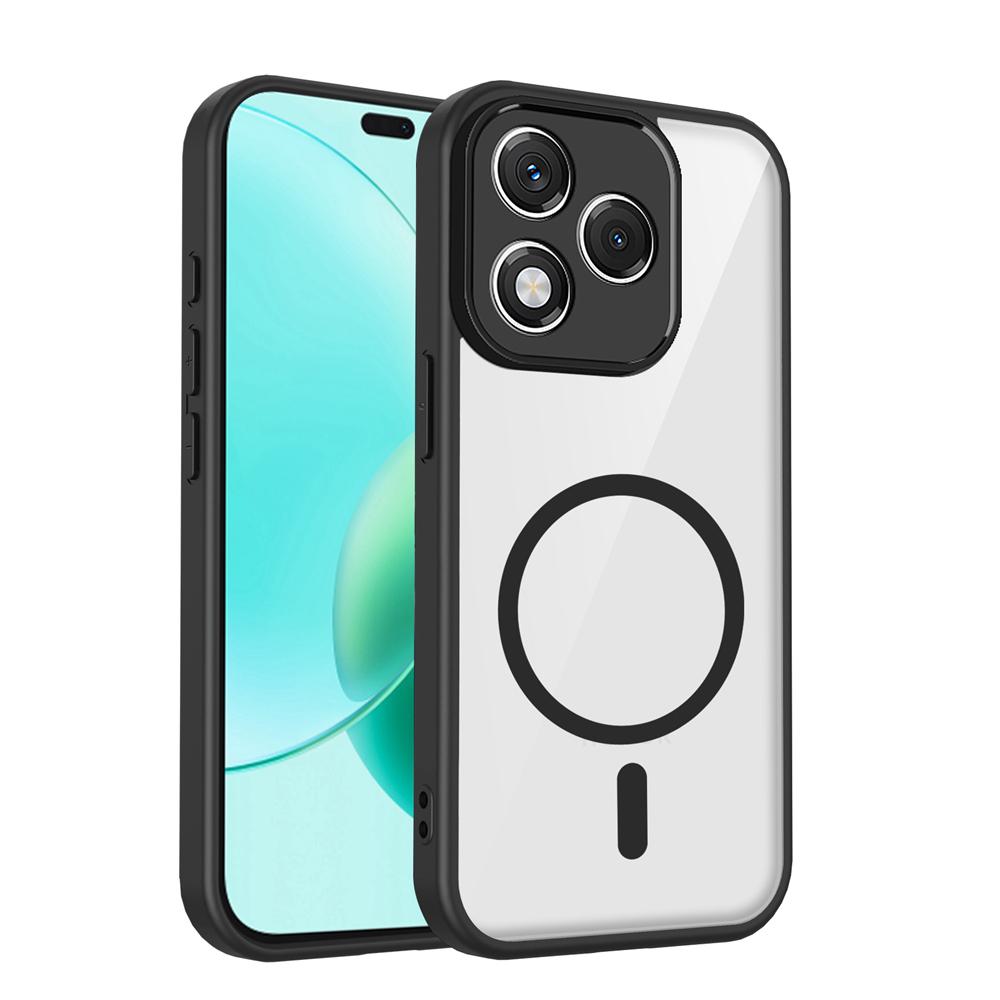 KEYSION Прозрачный магнитный чехол для телефона для HONOR 400 Pro Мягкий силикон+ПК HD Прозрачная противоударная задняя крышка для Honor 400 Lite 5G