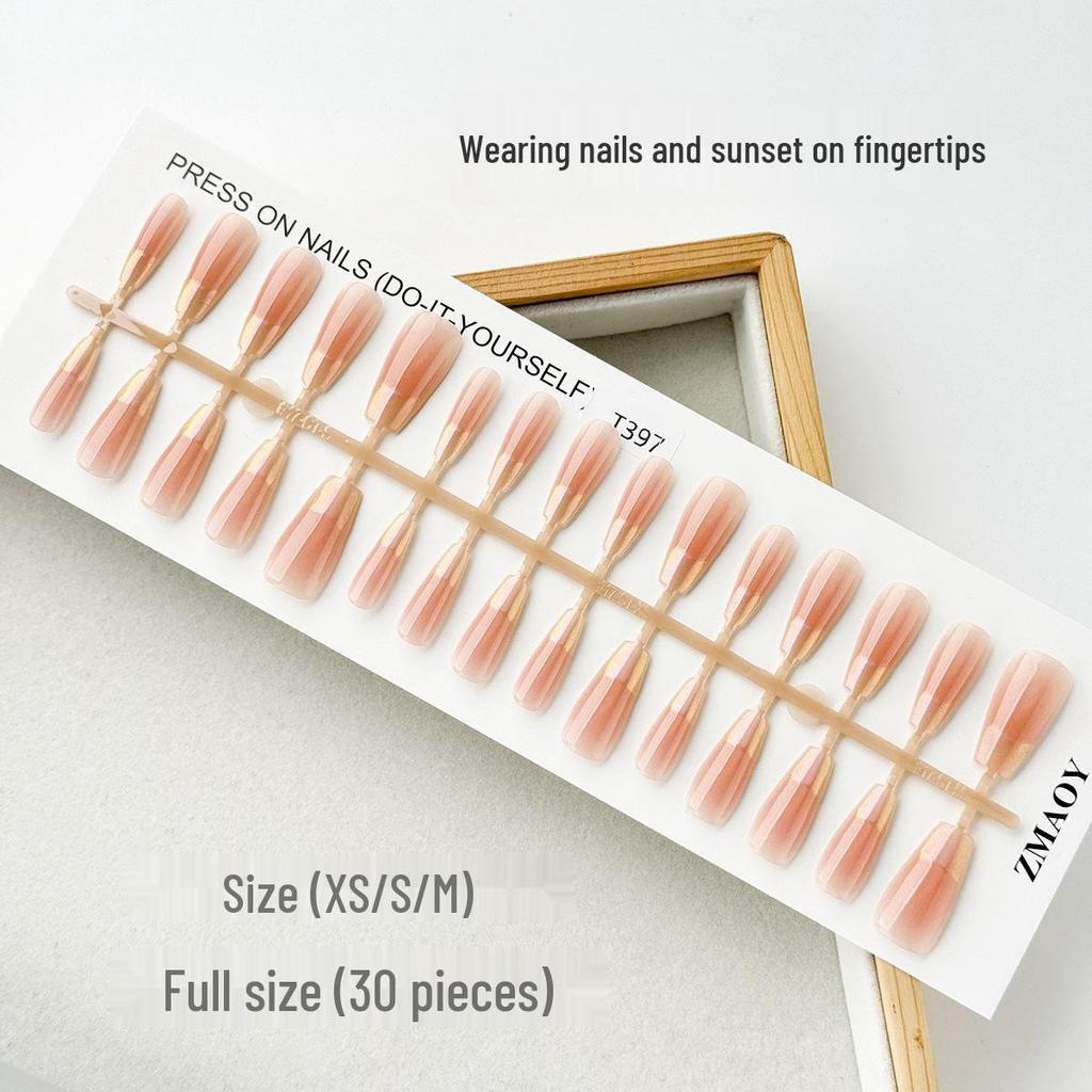 Румяна для ногтей с позолотой «кошачий глаз» — набор из 30 предметов, ручная работа, готовые к использованию размеры XS/S/M