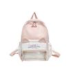 Schoolbag new pain bag backpack female cute large capacity middle and high school students transparent schoolbag girl nylon backpack
