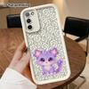 Чехол для телефона: Плоский 2D защитный чехол для Samsung Galaxy A34 A35 M05 M06 S20 S22 S21 FE Plus 5G, фиолетовые звездочки и ушки котенка, Рождественский и Хэллоуинский подарок