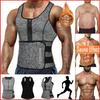 2021 New Men's Sweat Sauna Vest Waist Trainer Body Shaper Tank Top Compression Shirt,Compression Workout Fitness,Back Support Gym Suit