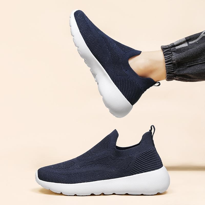 2025 Новые Удобные Дышащие Летние Спортивные Сетчатые Слипоны Легкие Вязаные Летающие Модели для Пар Больше, чем Повседневная Обувь для Ходьбы