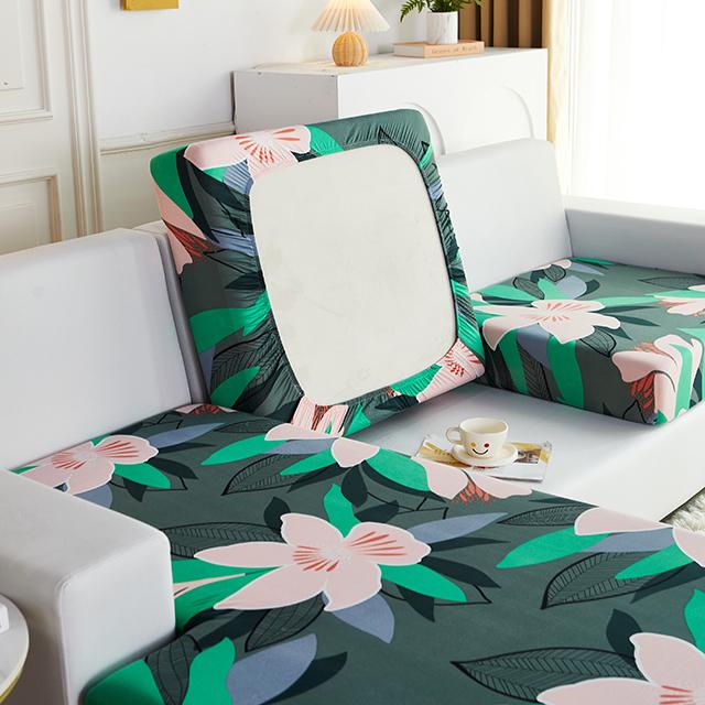 Elastic Printing Sofa Cushion Covers Washable Removable L-Shaped Protective Cover For Living Room Office Hotel