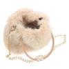 Plush Fluffy Tote Bag for Women with Pearl Chain, Large Capacity Elegant Shoulder Handbag for Winter, Versatile Crossbody Purse