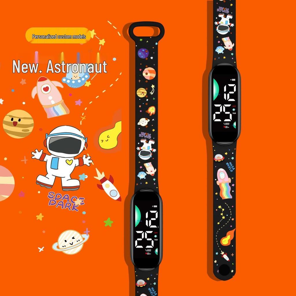 New Cartoon LED Waterproof Sports Watch: Cute Anime Design for Students