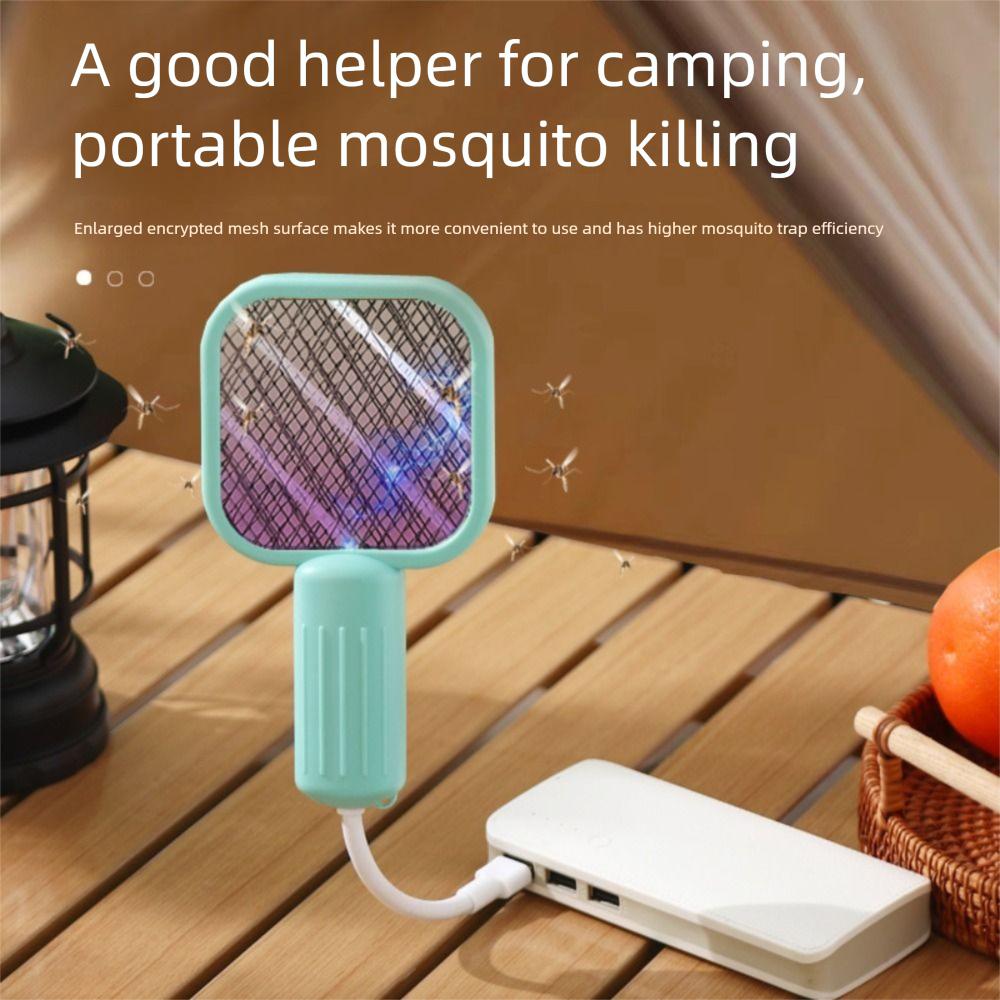 Mini Insect Racket UV Light Fly Bug Zapper Pest Control Physical Mosquito Trap Racket Camping