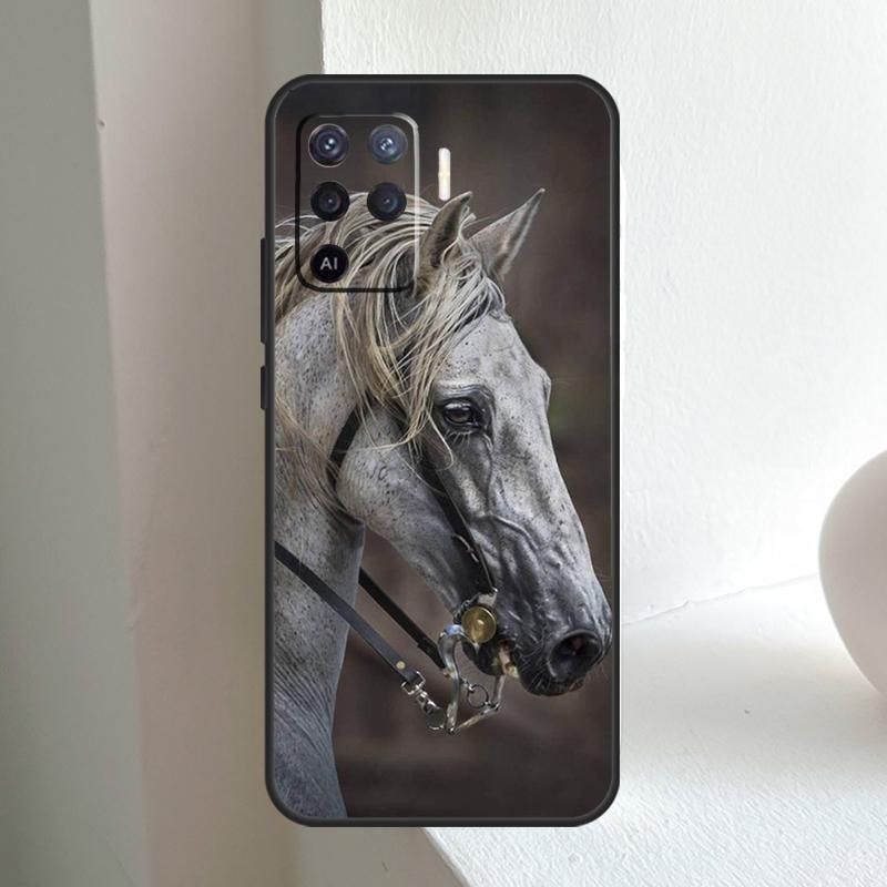 Чехол Animal Steed Horse для OPPO A6 A5 Pro A15 A17 A77 A16 A76 A96 A18 A38 A58 A78 A98 A54 A74 A94 A40 A60 A80